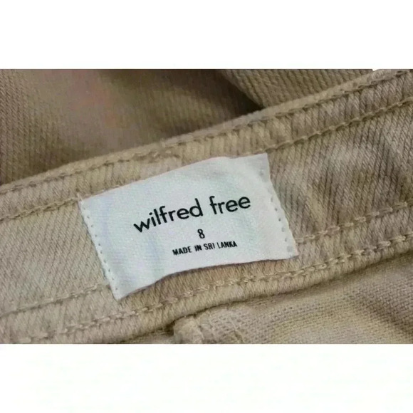 Aritzia Wilfred Free Modern Utility Pants Size 8 Beige Straight Leg Mid Rise - Picture 11 of 12